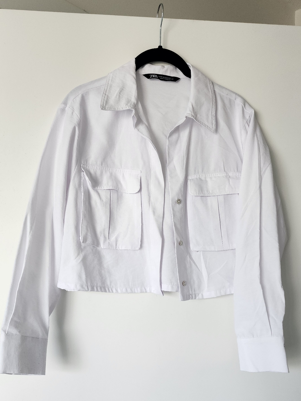 Zara Cropped Utility Shirt